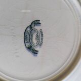 Set of 6 dinner plates in Terre de fer earthenware, blue color