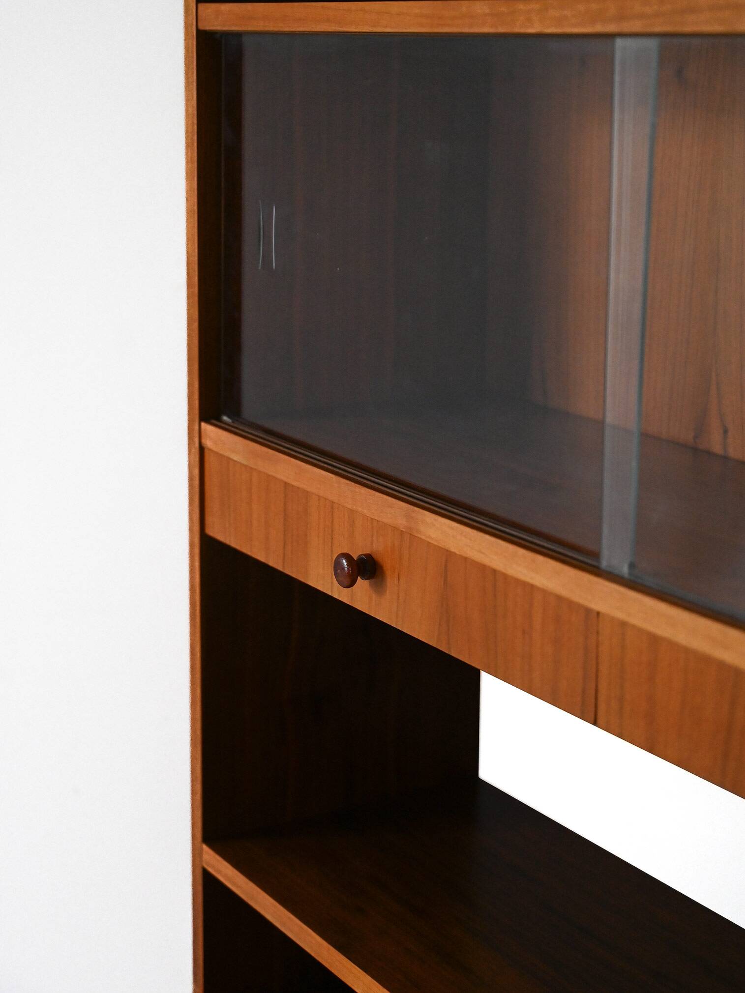 Sideboard bookcase with display cabinet