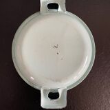 Egg dish in sky blue enameled sheet metal