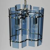 Suspended glass faceted