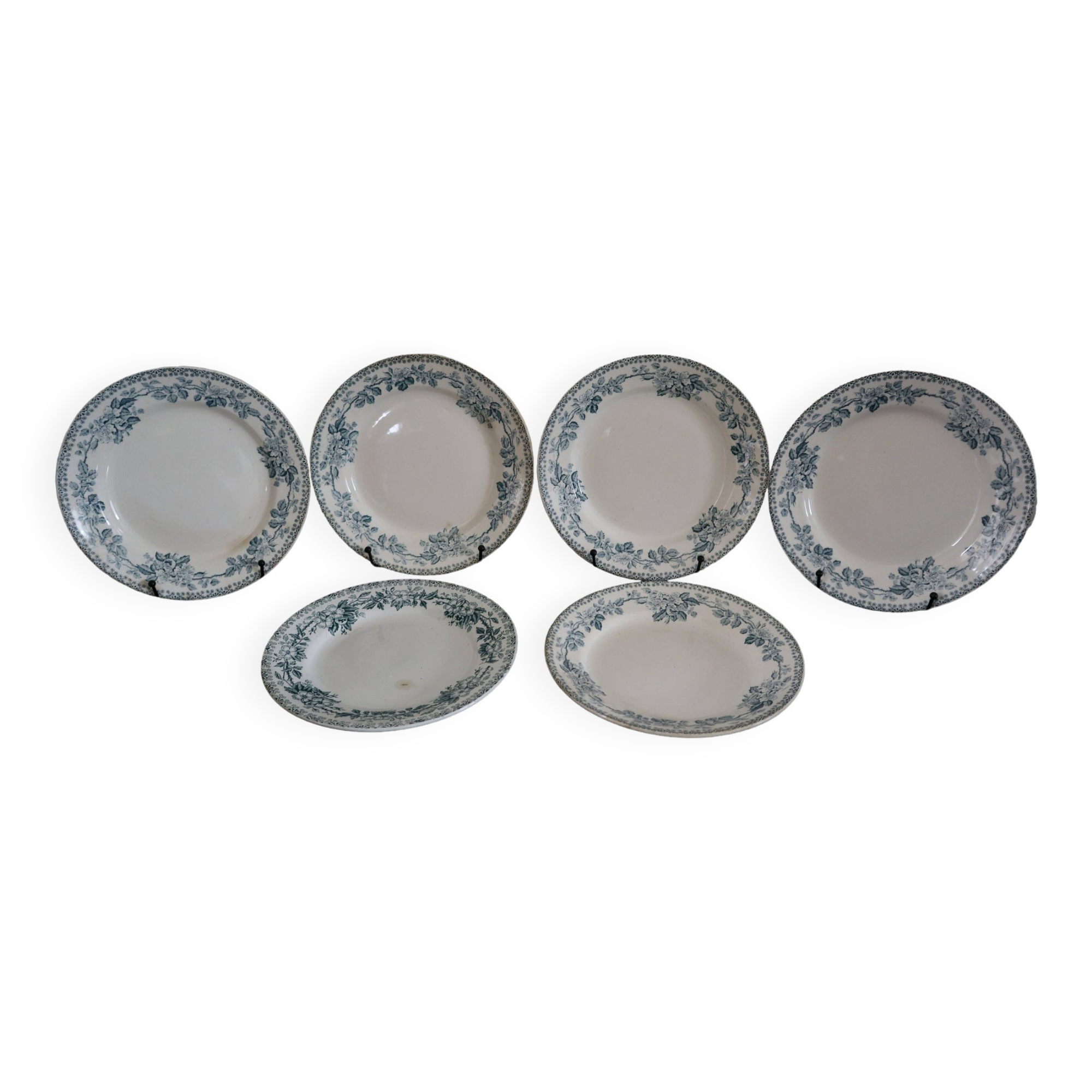 6 flat plates Terre de Fer model Guadeloupe Saint Amand