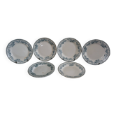 6 flat plates Terre de Fer model Guadeloupe Saint Amand