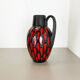 Pottery fat lava "strawberry" 414-38 floor vase made by scheurich, 1970s