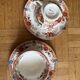 2 antique cups with saucers Sarreguemines Kyoto ironstone