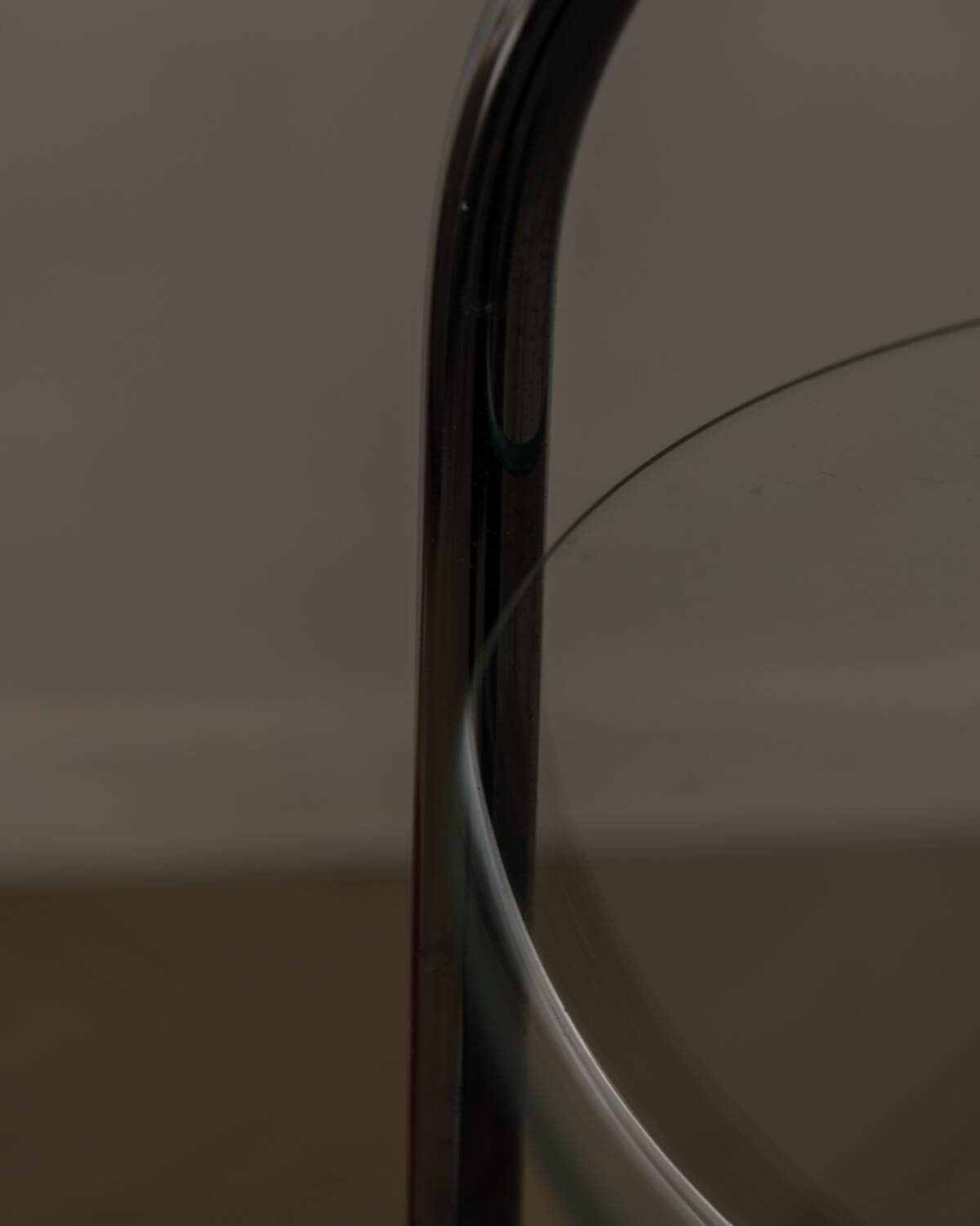 Vintage IKEA RY side table by Tord Björklund – Chrome and glass – Postmodern