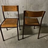 Pair of Mullca school chairs