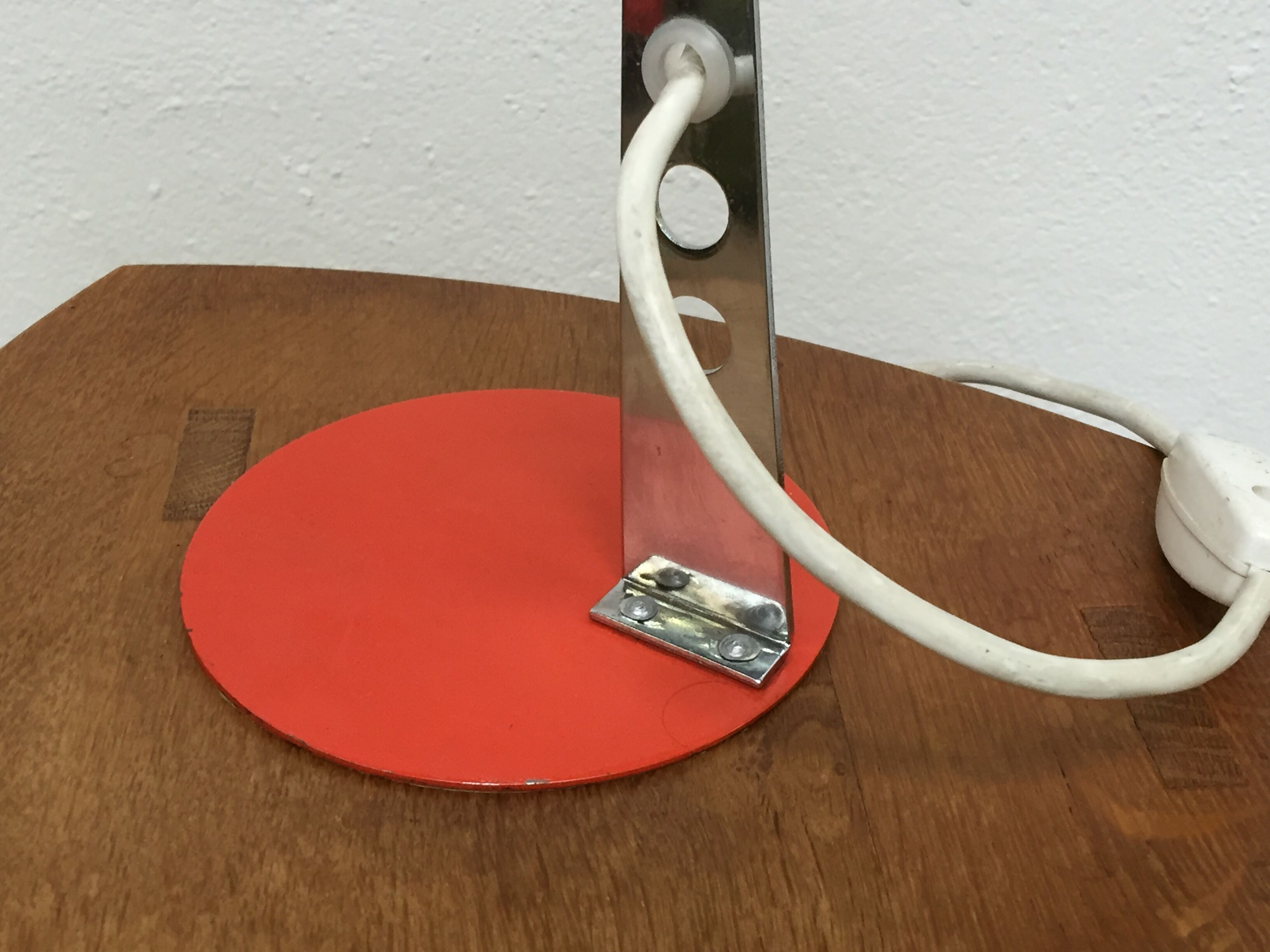 Pair of orange lamps