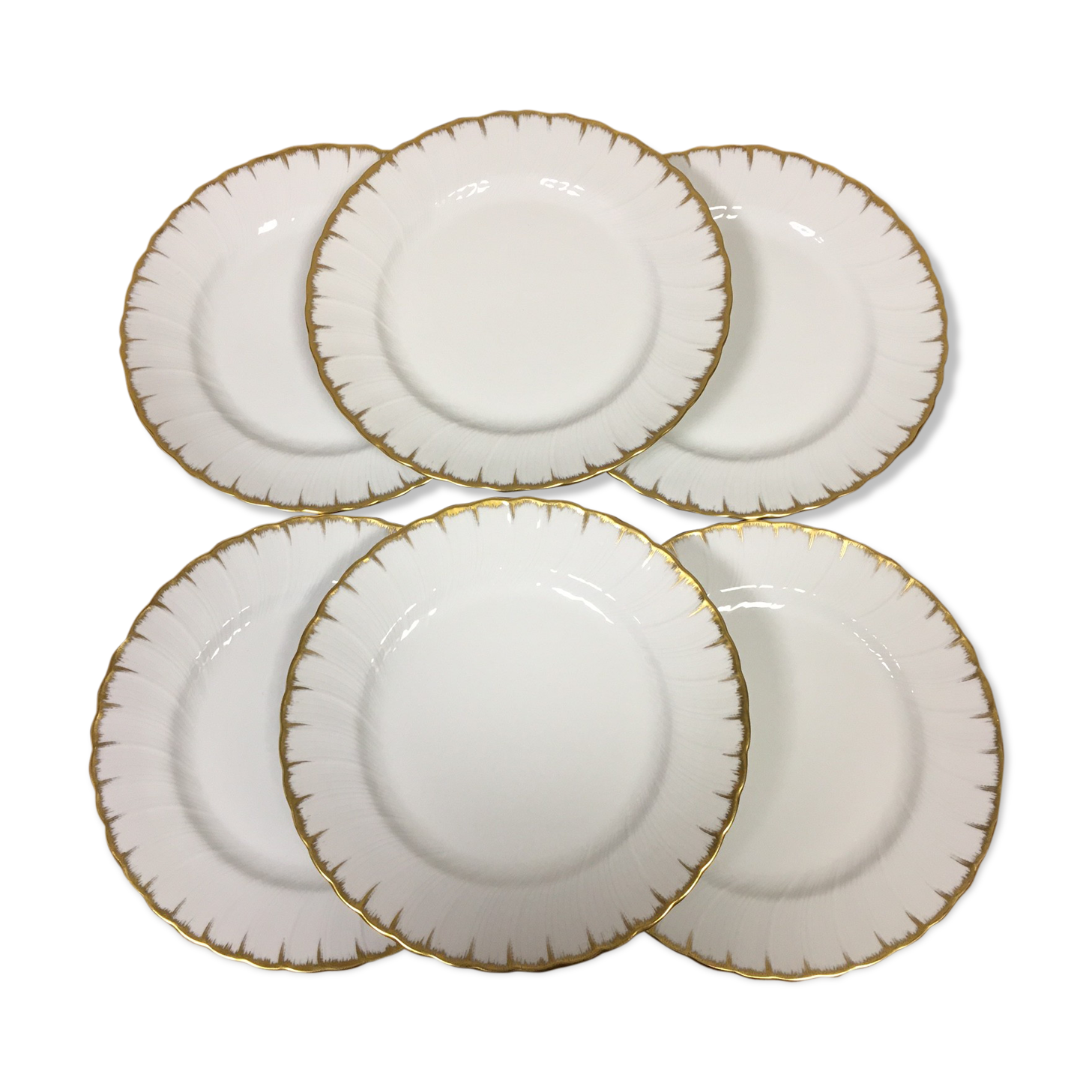 6 flat plates bernardaud limoges model neuilly
