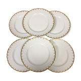 6 flat plates bernardaud limoges model neuilly