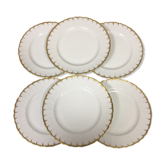 6 flat plates bernardaud limoges model neuilly