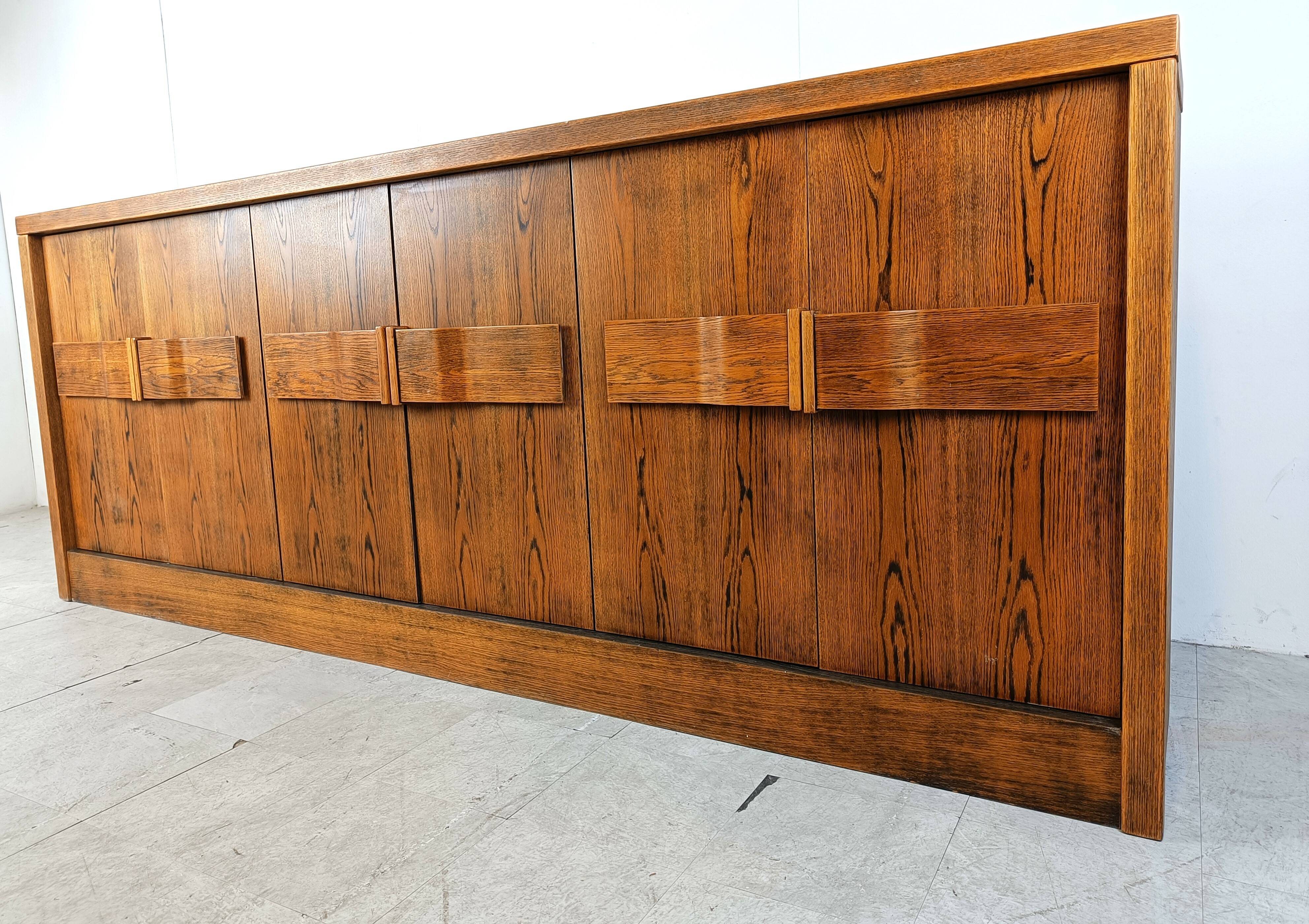 Vintage brutalist credenza, 1970s