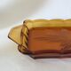 Plat à gâteau cake en verre jaune