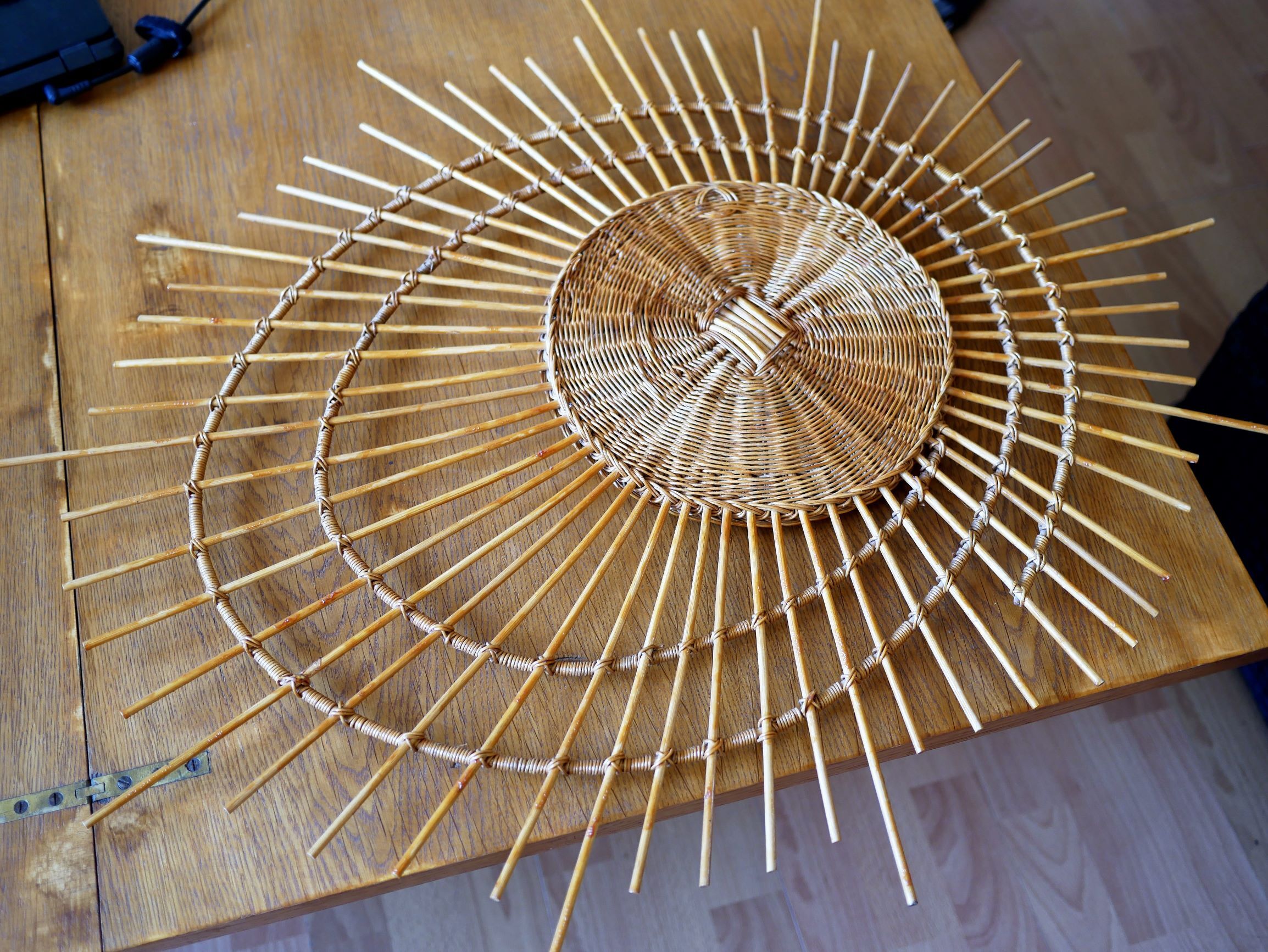 Mirror rattan galaxy 79x67cm