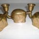 Set of 6 Art-Deco Brass Elephant Candle Holders / Candle Stands
