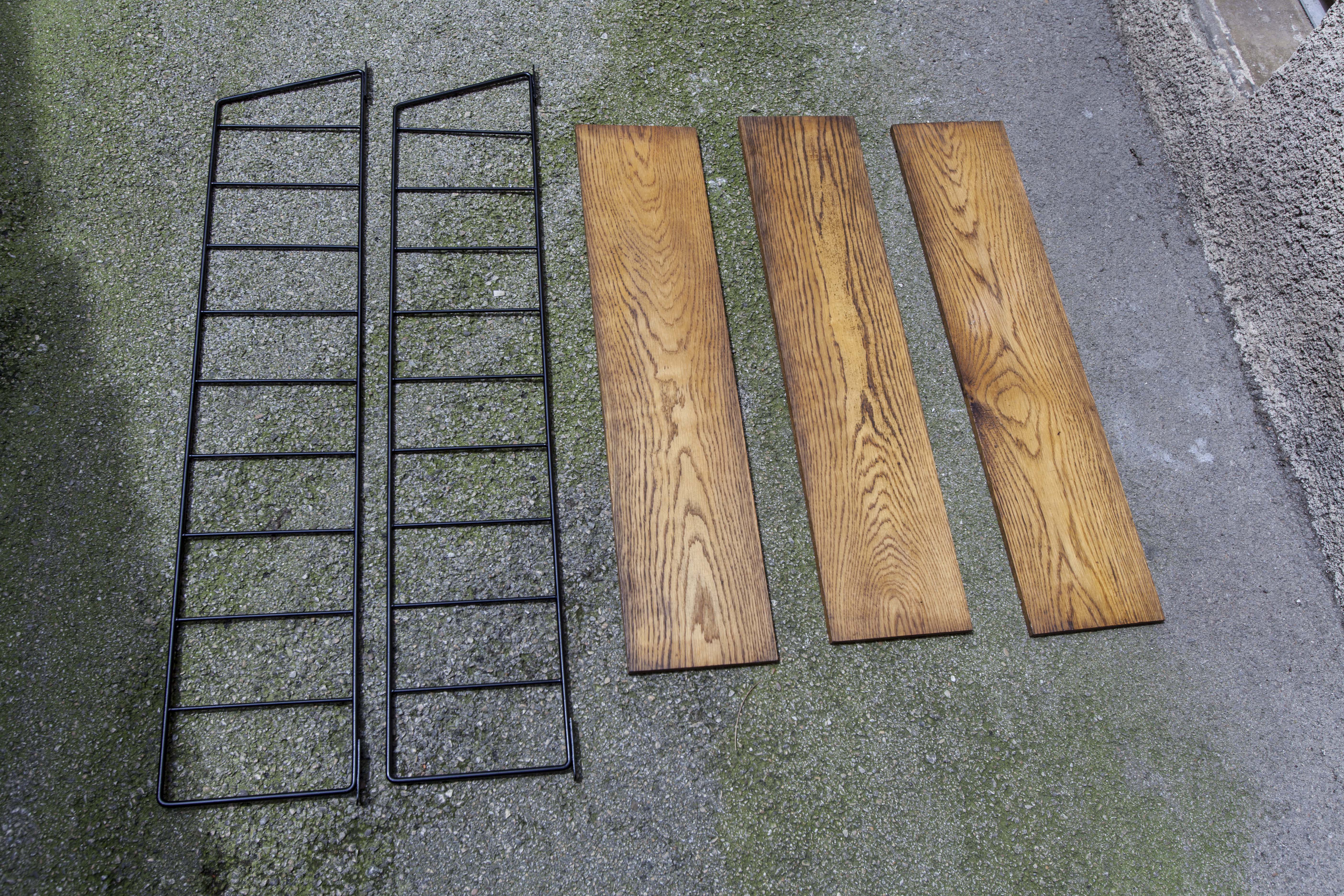 Black Thong and solid beech shelf