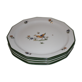 Lot of 4 large plates soft decorations
