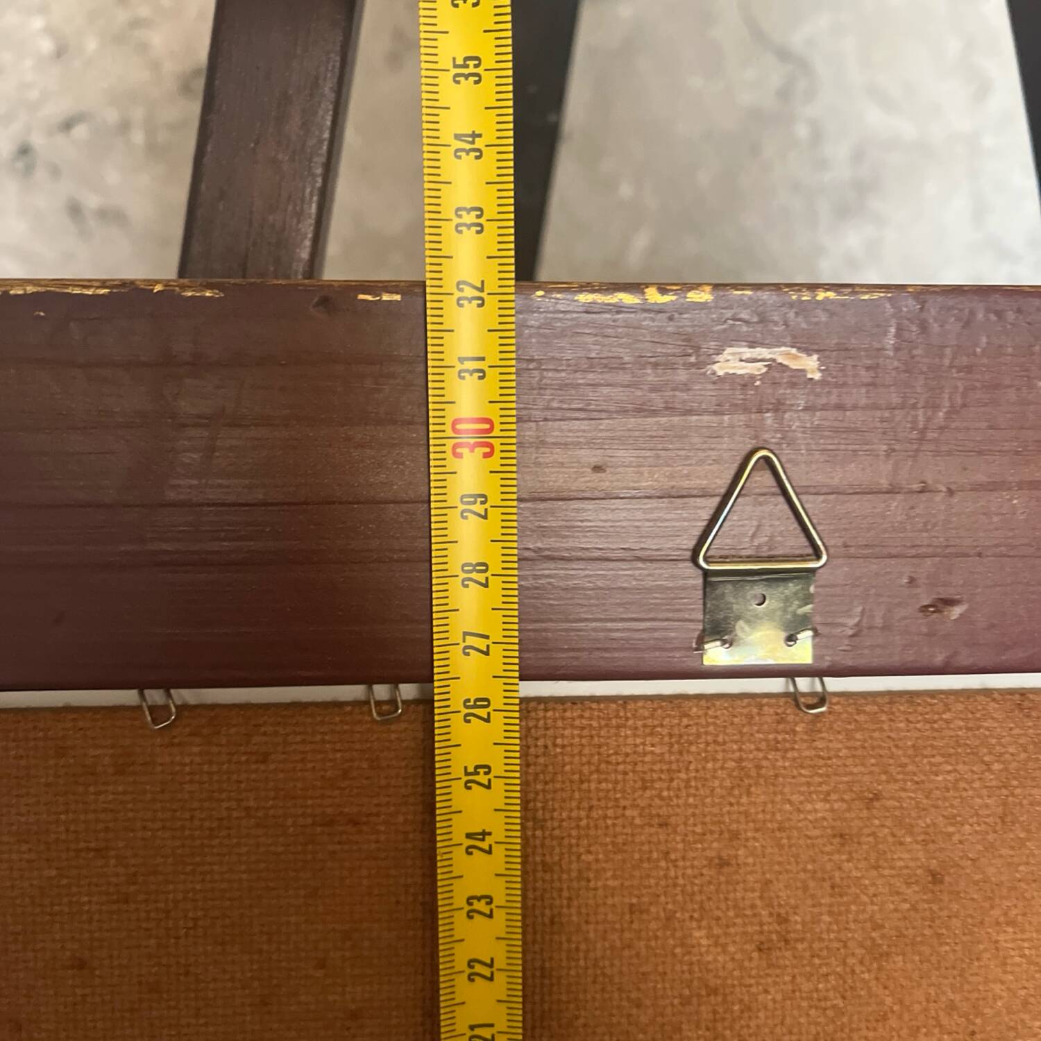 Golden wooden frame inspired by oil painting bridge