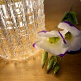 Vintage tulip lamp in molded glass