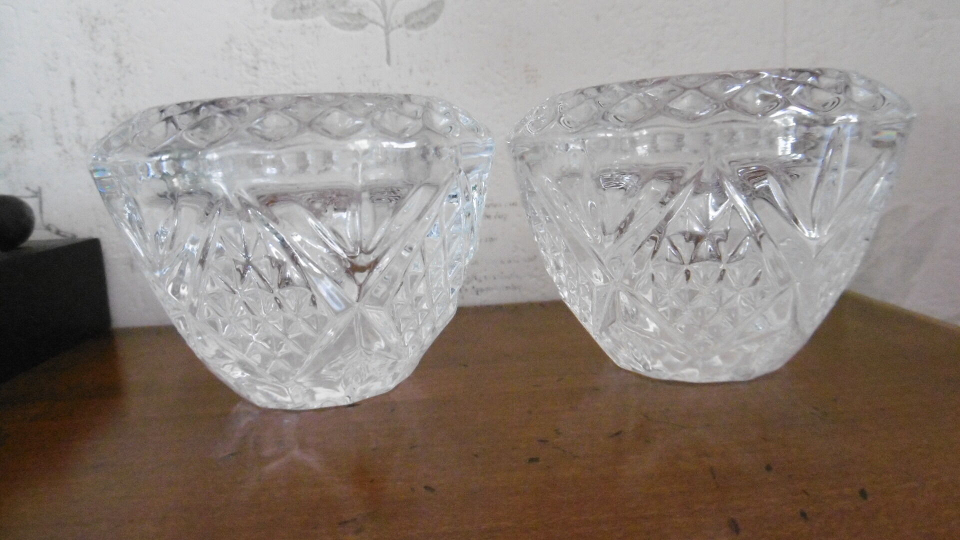 Vintage cut crystal candlesticks