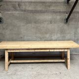 Old fir farm table 1930-1950 vintage country table
