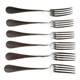 Silver-plated forks with hallmarks