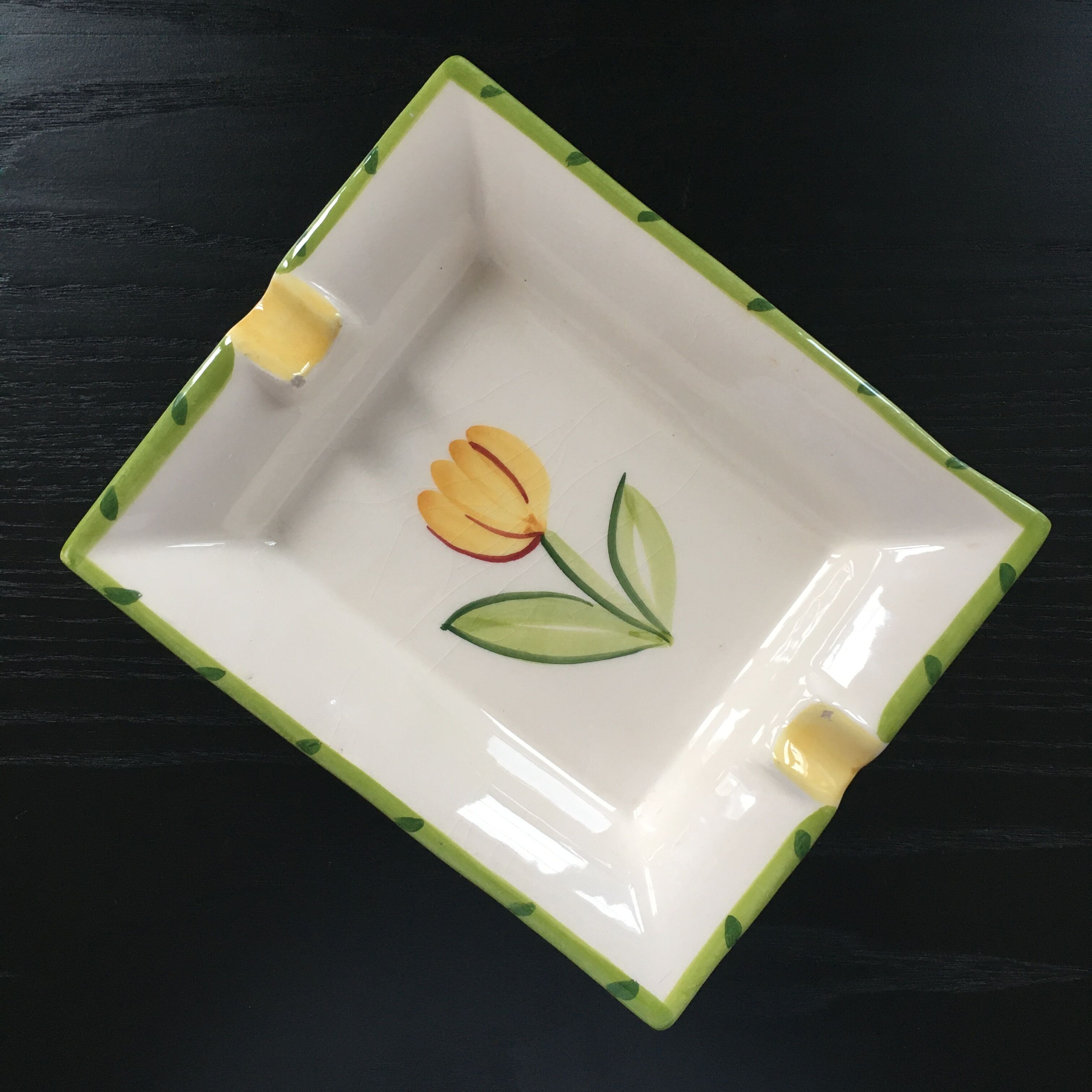 Empty pocket decoration yellow tulip