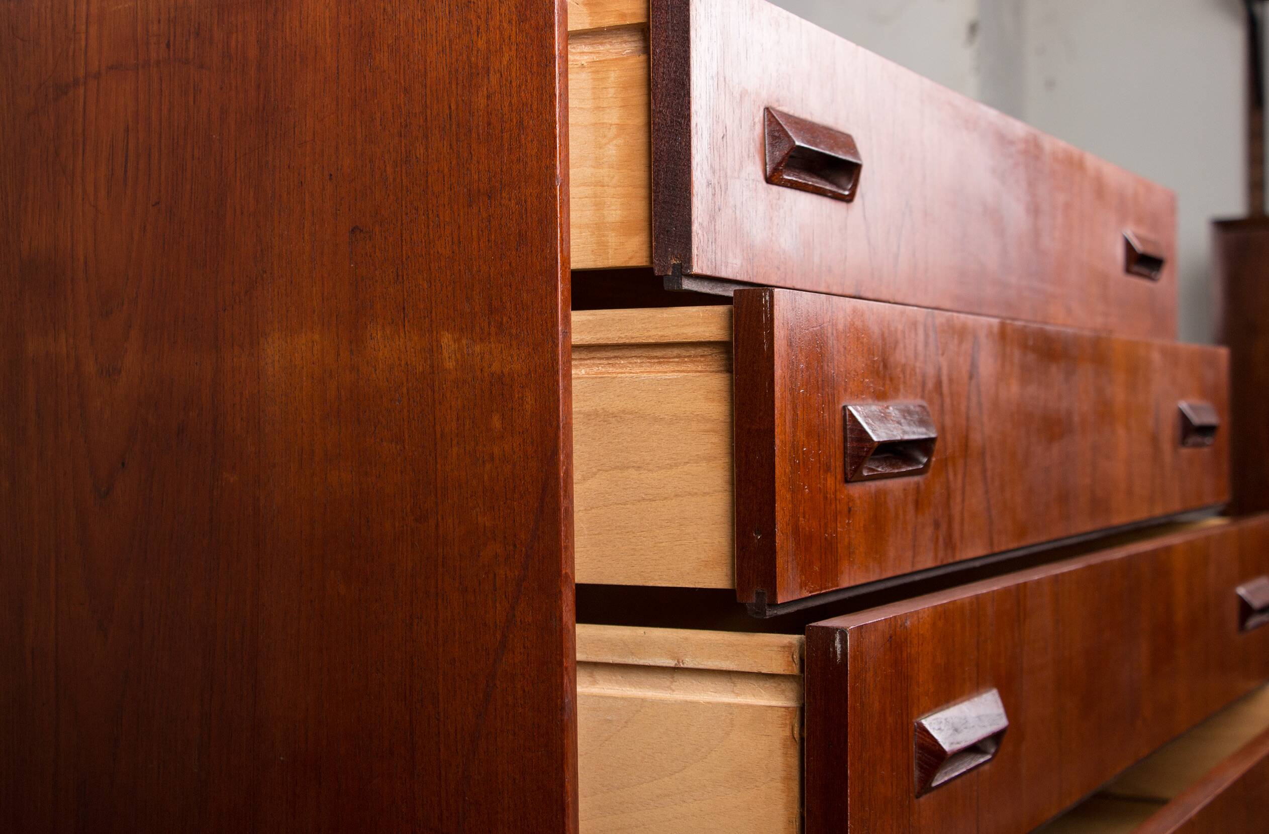 Danish teak chest of drawers, 4 drawers, by Borge Mogensen, Søborg Mobelfabrik.