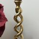 Twisted brass candle holder