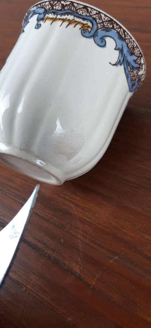 5 tasses à café, Vieux salins modèle Chevreuse