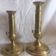 Set of 2 brass adjustable candleholders