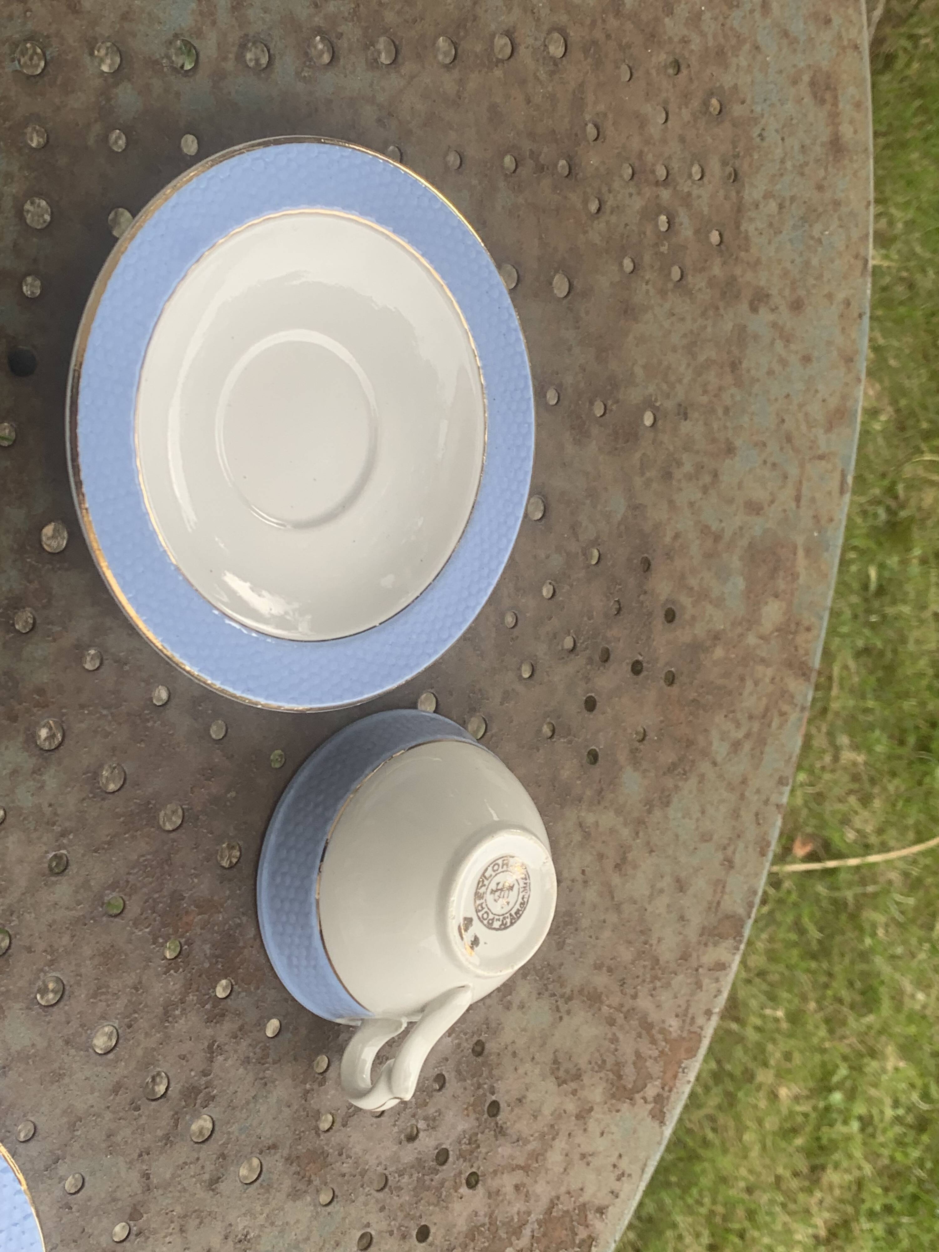 Coffee service, composed of 17 pieces, Poreylor, l amandinoise, vintage