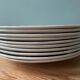 Set of 10 flat plates numbered terre de fer xixème st amand