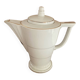 White and gold porcelain coffee pot in art deco style.