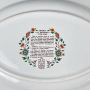 Large oval dish Gien model Rouen Sainfoin, 1990
