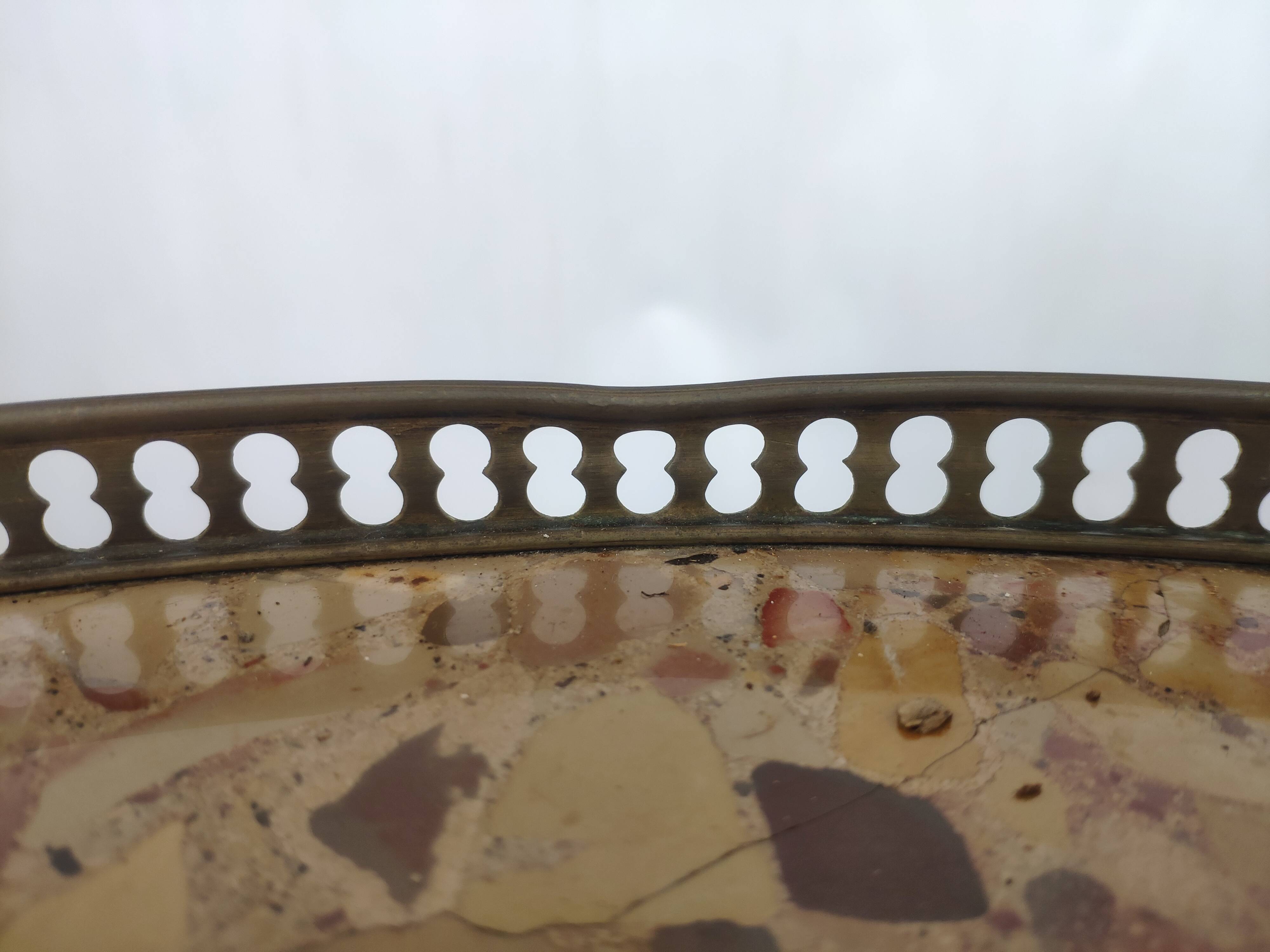Table bouillotte style Louis XVI marbre