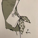 Fashion illustration 1957 by René Gruau