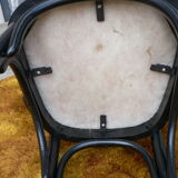 Paire de fauteuils type bistrot skai