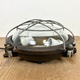 Black Industrial Cast Iron Wall or Ceiling Light from Elektrosvit, 1960s