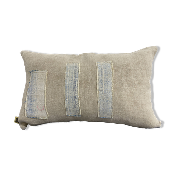 Handmade cushion in vintage fabric, Kilim style - Double-sided