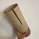 Sandstone roll vase, 80s