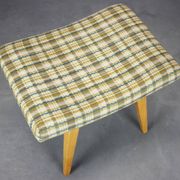 Mid-Century Upholstered Stool or Footstool, Czechoslovakia, 1970