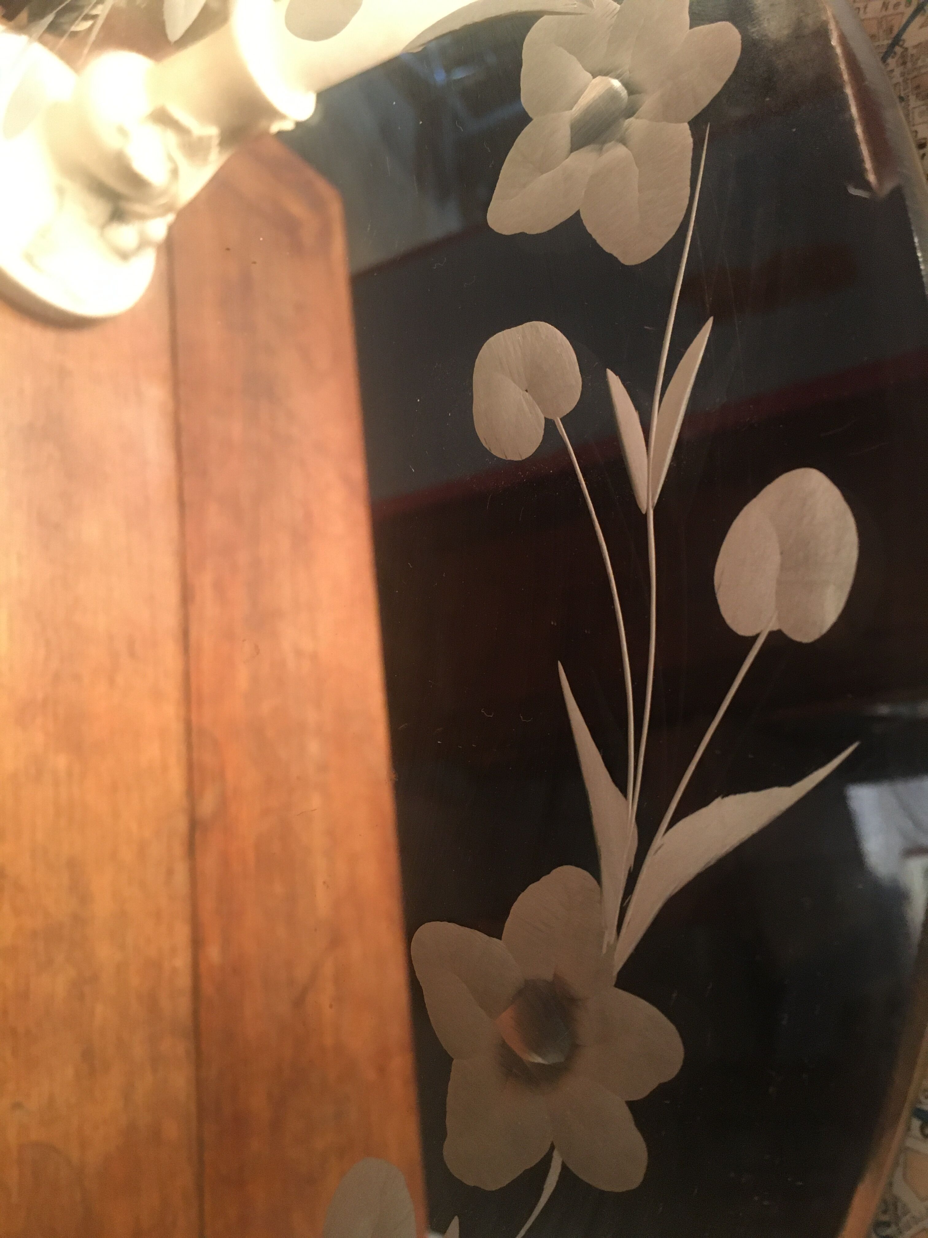 Round mirror art deco style Ø 36