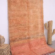 Peach Vintage Handmade Wool Rug 153 x 252 cm - Berber Rug - Old Morocco Rug