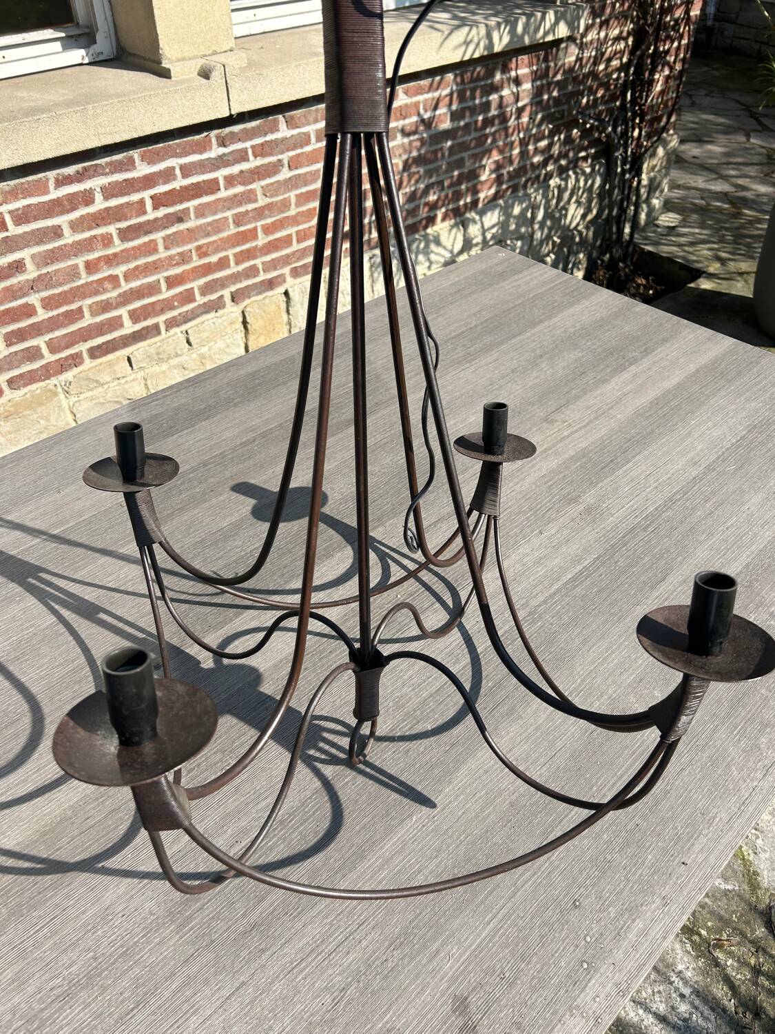 Wrought iron chandelier