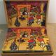Old game of 24 wooden puzzle cubes from the 1950s