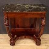 Majestueuse console époque Empire aux cygnes en acajou vers 1800-1820
