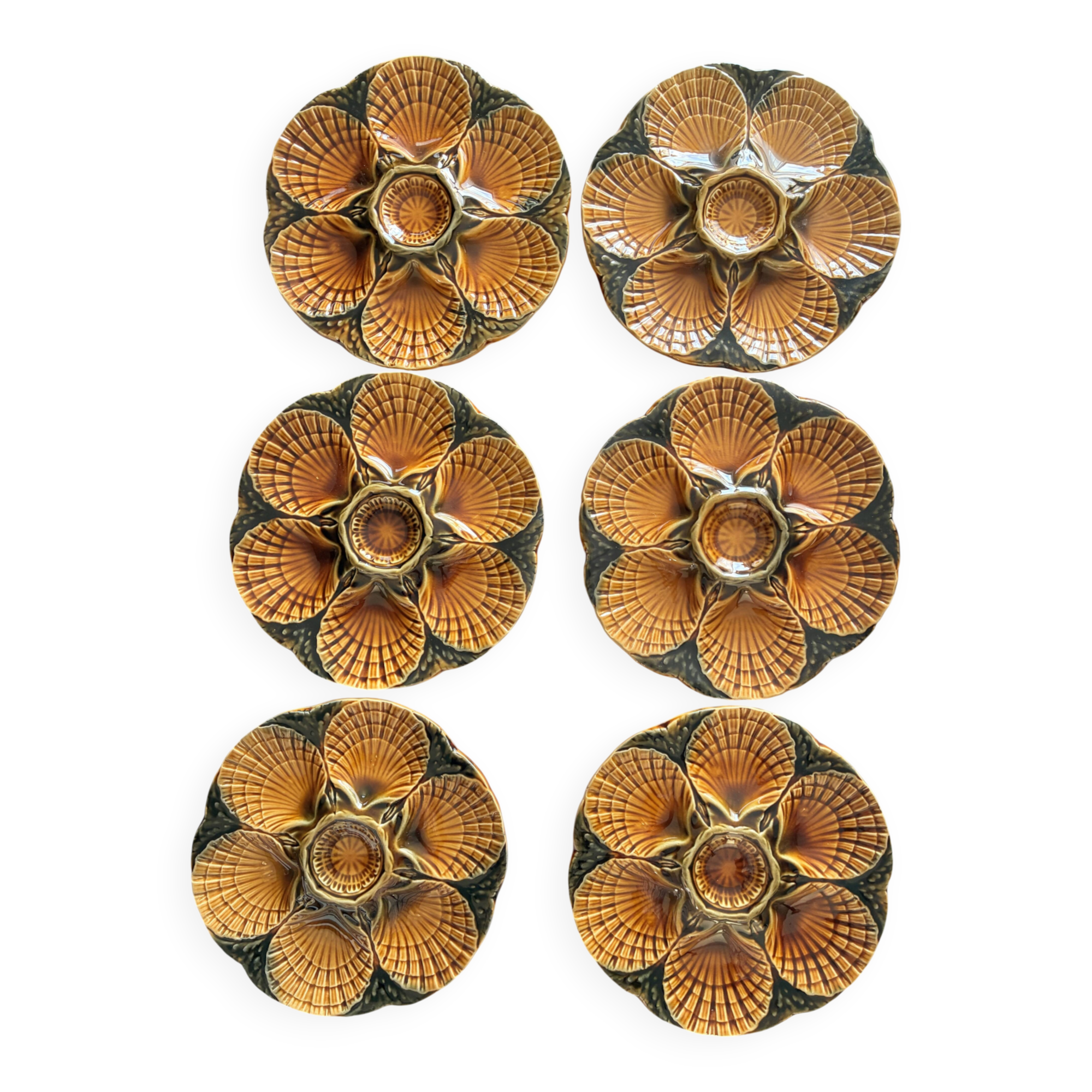Shell plates Sarreguemines