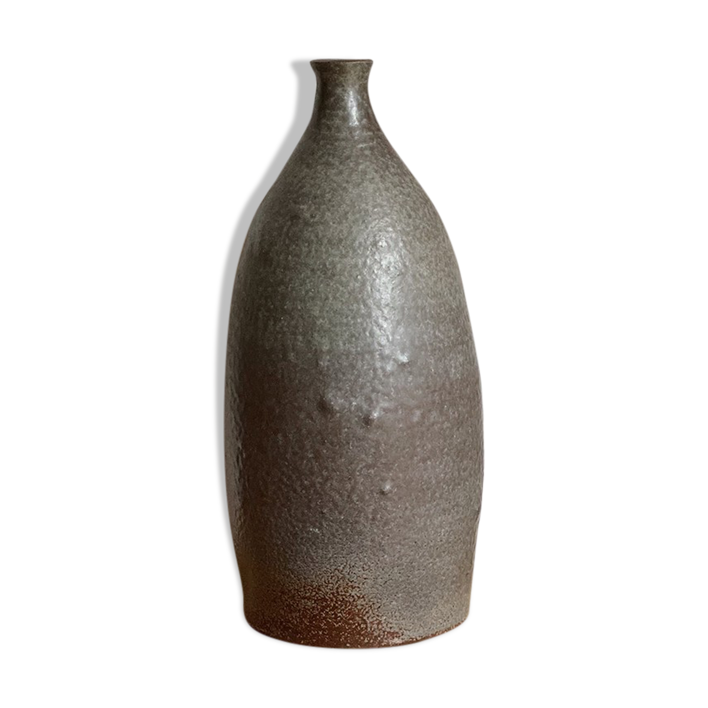 Grey ceramic vase