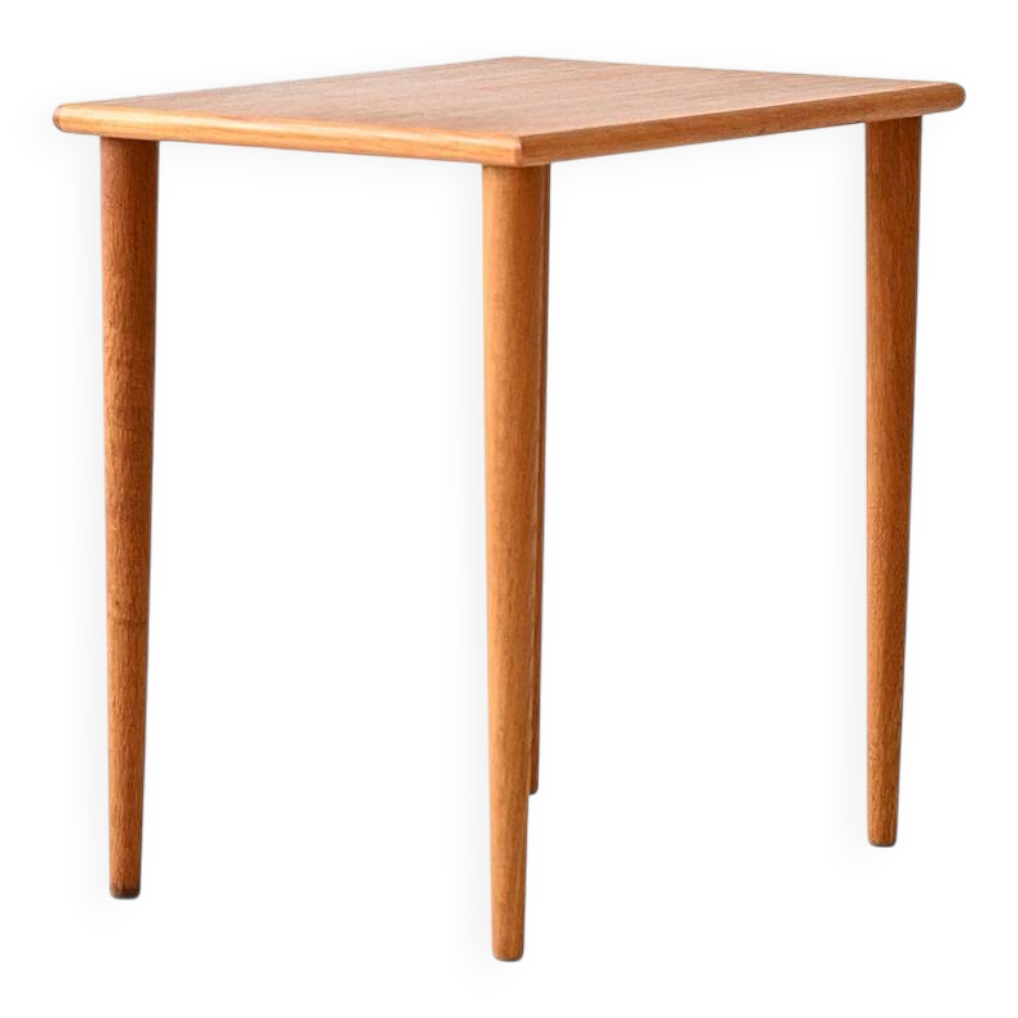 Small 1950s Scandinavian Coffee Table with Turned Legs