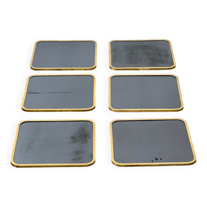 Lot de 6 miroirs en laiton